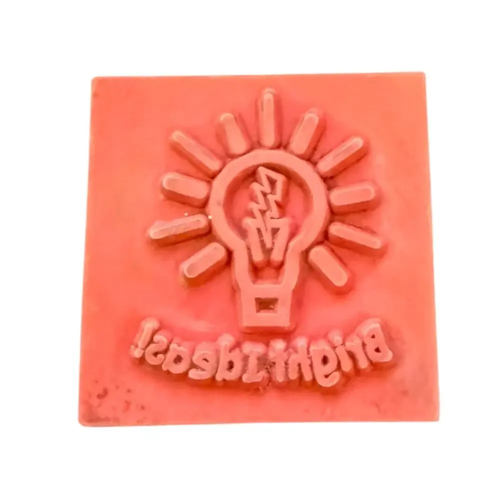 Bright Ideas Light Bulb Rubber Stamp